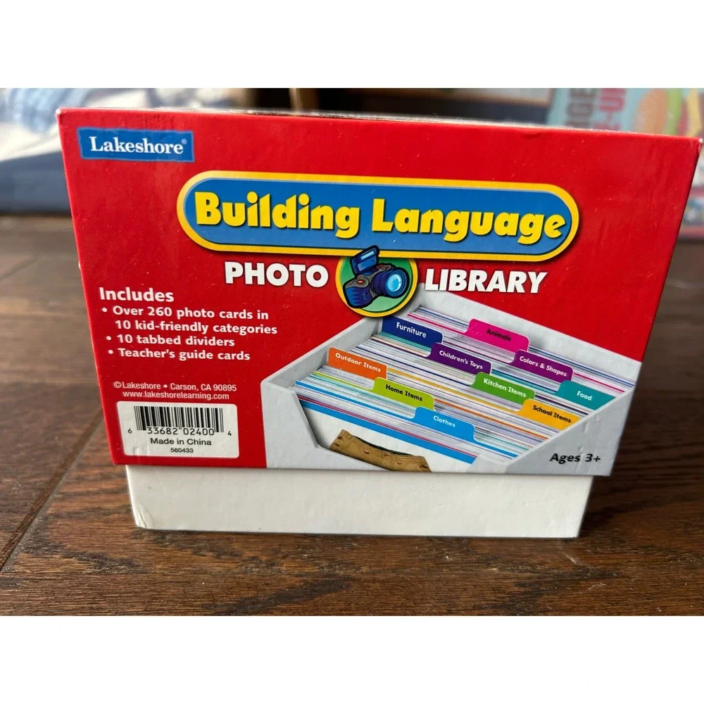 Lakeshore Building Language Photo Library AA248 Flash Cards Vocabulary Set Kids